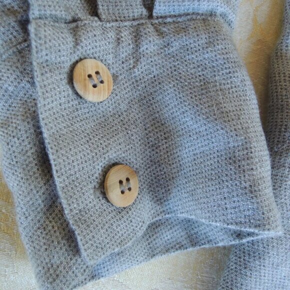 Linenfox Gray Vika Wool & Linen Shirt XS *Oversized* - Picture 6 of 10